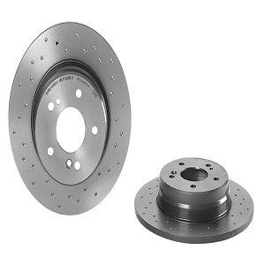 Brembo 08.7211.2X - Disc Brake Rotor, Xtra Cross Drilled, Solid, UV Coated