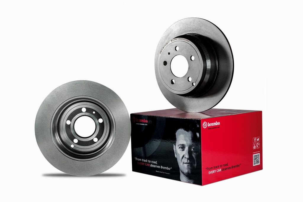 Brembo 08.7518.81 - Disc Brake Rotor, Solid, UV Coated