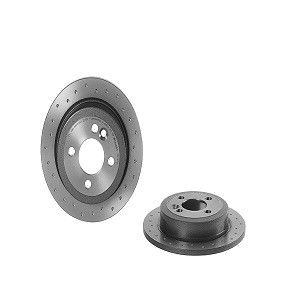 Brembo 08.9163.2X - Disc Brake Rotor, Xtra Cross Drilled, Solid, UV Coated