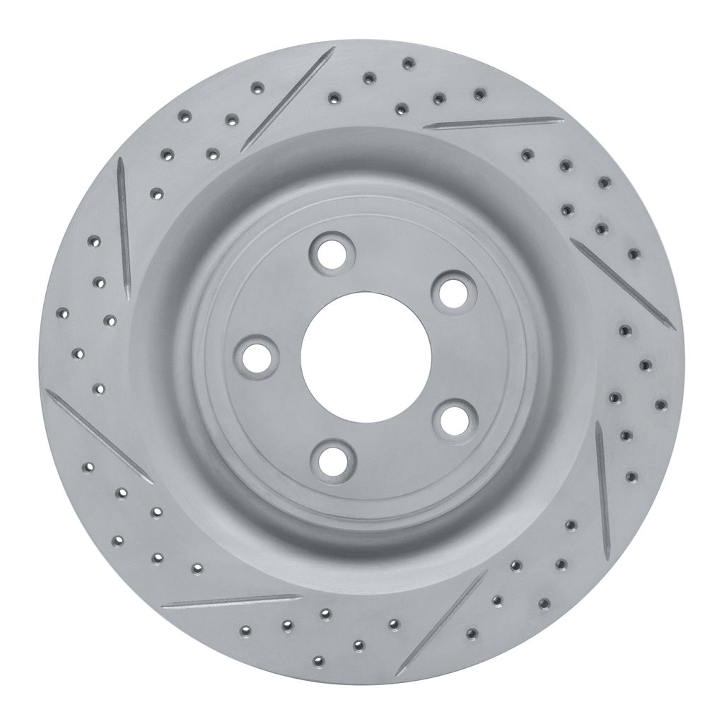 Dynamic Friction 2712-20007 - Brake Kit - Geoperformance Coated Drilled and Slotted Brake Rotor and Active Performance 309 Brake Pads
