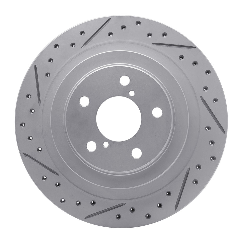 Dynamic Friction 2712-13033 - Brake Kit - Geoperformance Coated Drilled and Slotted Brake Rotor and Active Performance 309 Brake Pads