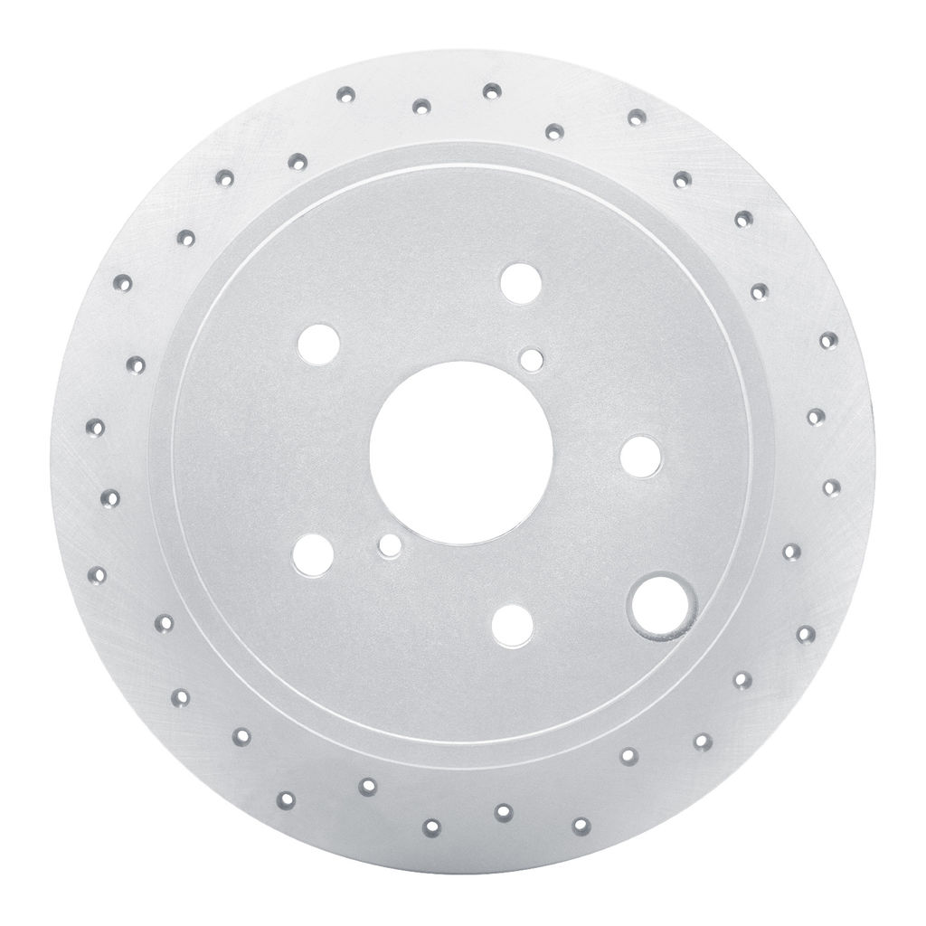 Dynamic Friction 2712-13049 - Brake Kit - Drilled Coated Carbon Alloy Brake Rotor and Active Performance 309 Brake Pads