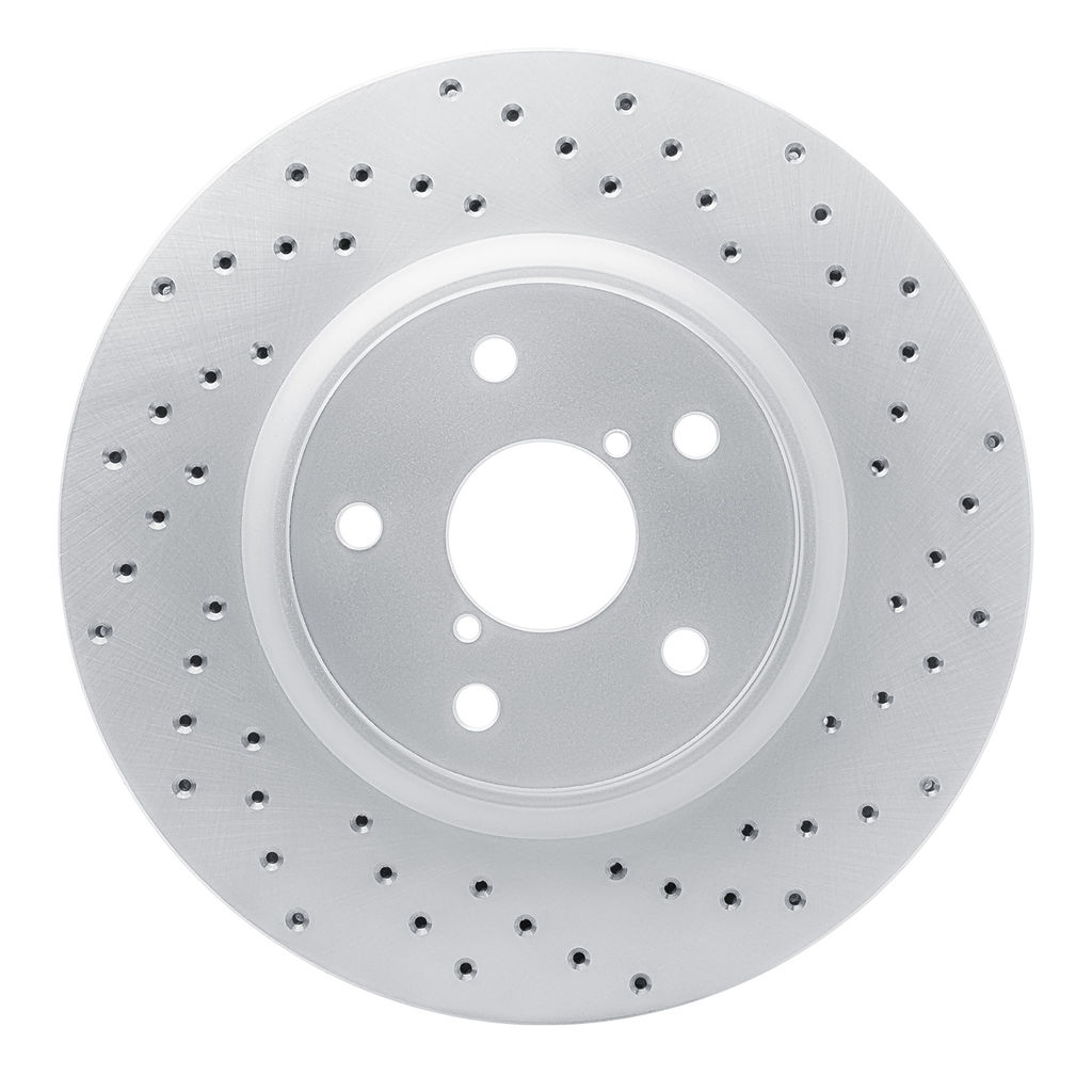 Dynamic Friction 2712-13079 - Brake Kit - Drilled Coated Carbon Alloy Brake Rotor and Active Performance 309 Brake Pads