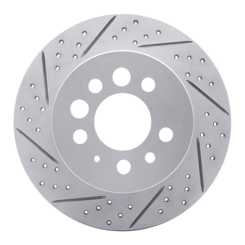 Dynamic Friction 2712-27005 - Brake Kit - Geoperformance Coated Drilled and Slotted Brake Rotor and Active Performance 309 Brake Pads