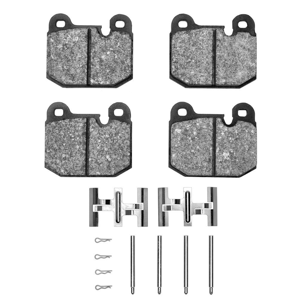 Dynamic Friction 1115-0174-03 - Active Performance Low Metallic Brake Pads With Hardware