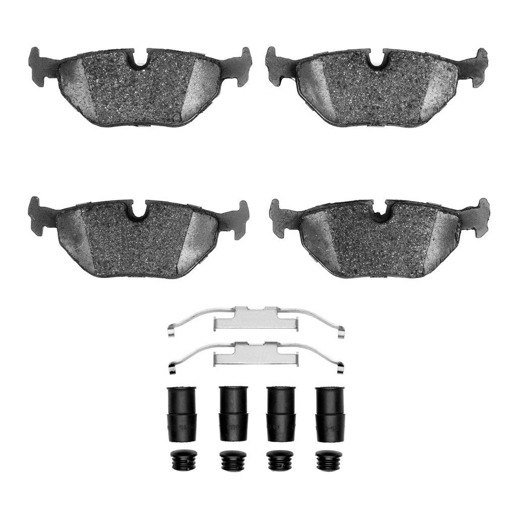 Dynamic Friction 1115-0396-01 - Active Performance Low Metallic Brake Pads With Hardware