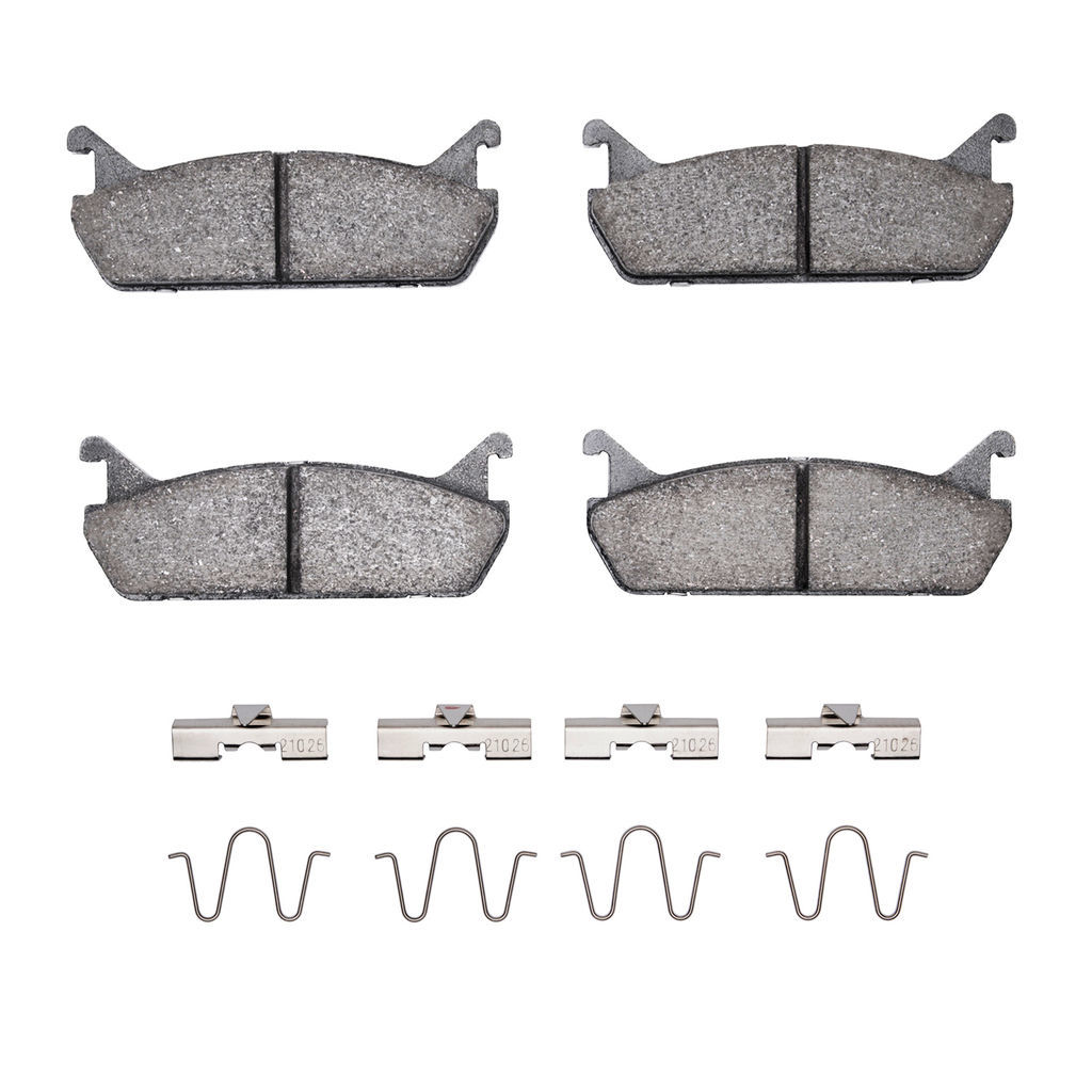 Dynamic Friction 1115-0458-01 - Active Performance Low Metallic Brake Pads With Hardware