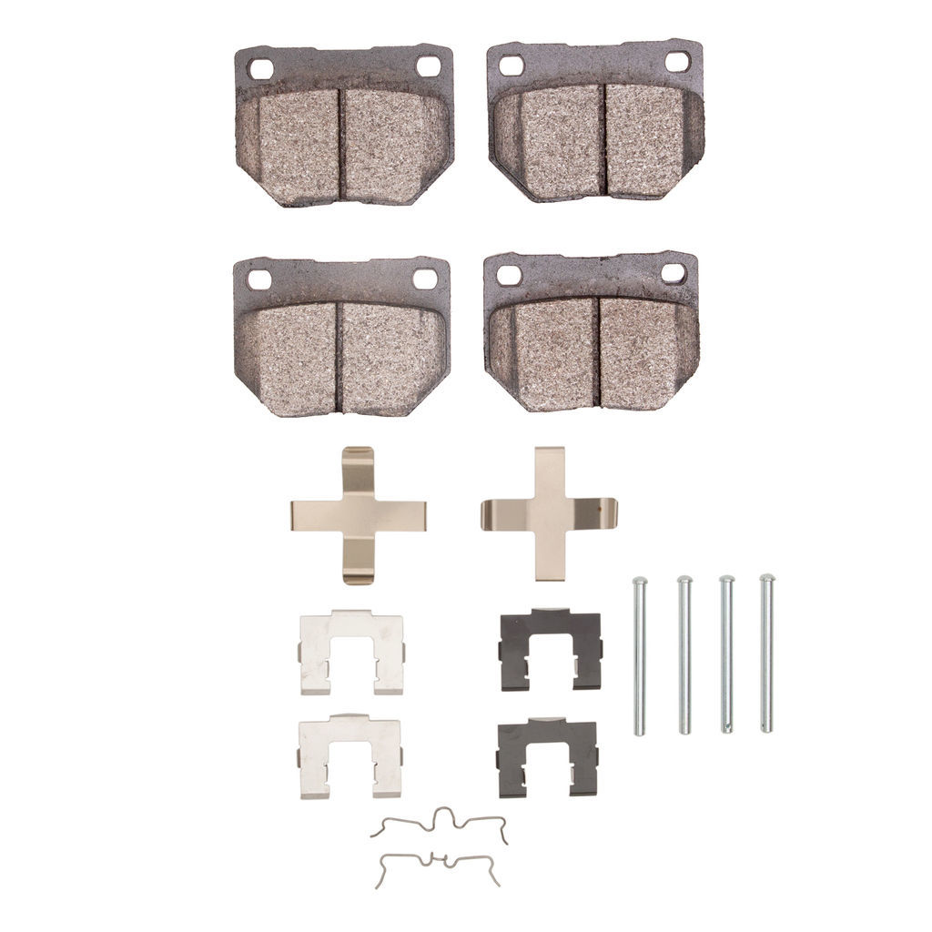 Dynamic Friction 1115-0461-01 - Active Performance Low Metallic Brake Pads With Hardware