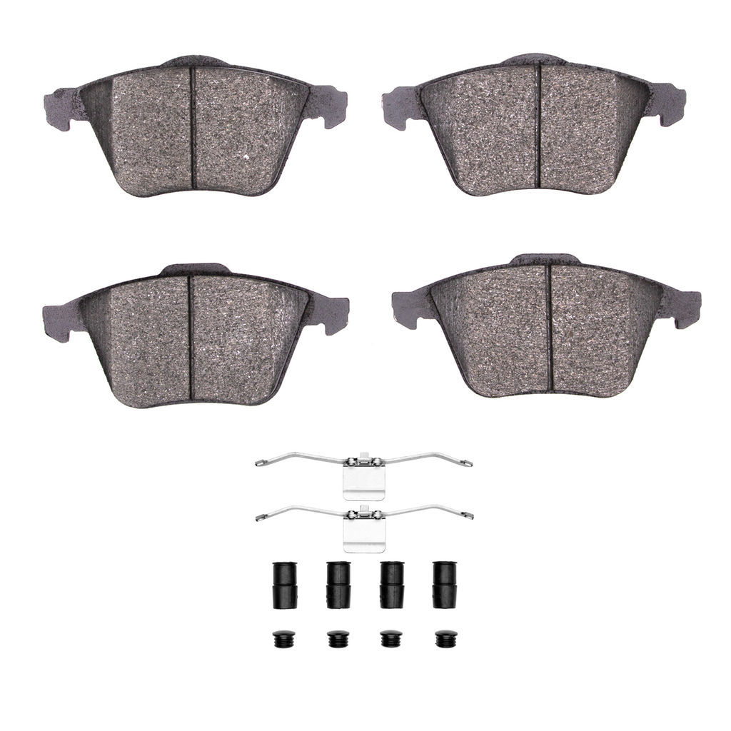 Dynamic Friction 1115-0915-22 - Active Performance Low Metallic Brake Pads With Hardware