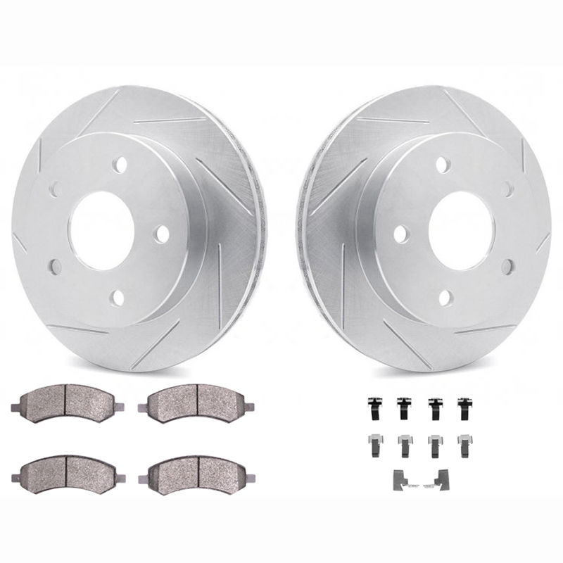 Dynamic Friction 2412-40039 - Brake Kit - Sport Coated Slotted Rotors and Ultimate Truck Brake Pads
