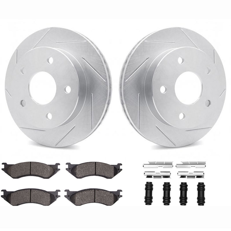 Dynamic Friction 2412-40044 - Brake Kit - Sport Coated Slotted Rotors and Ultimate Truck Brake Pads