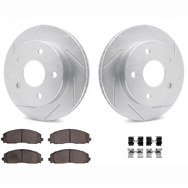 Dynamic Friction 2412-40060 - Brake Kit - Sport Coated Slotted Rotors and Ultimate Truck Brake Pads