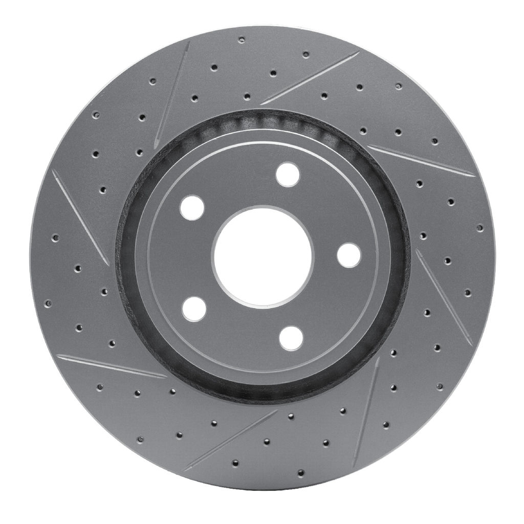 Dynamic Friction 2412-42009 - Brake Kit - Hi Carbon Drilled and Slotted Rotors and 1400 Brake Pads With Hardware