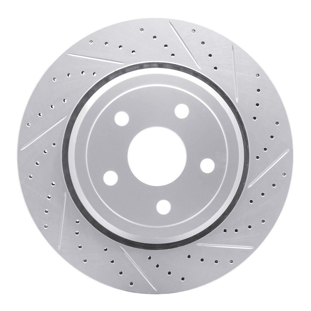 Dynamic Friction 2412-42010 - Brake Kit - Hi Carbon Drilled and Slotted Rotors and 1400 Brake Pads With Hardware