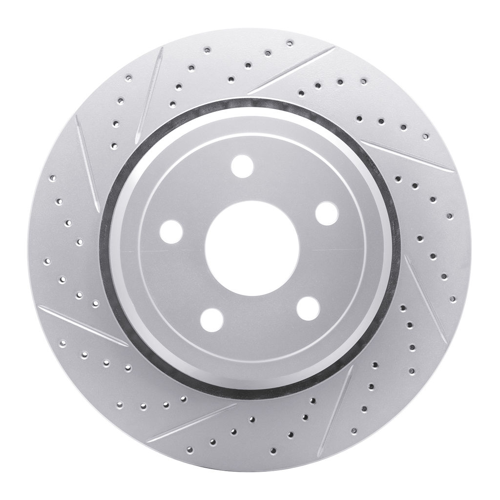 Dynamic Friction 2412-42011 - Brake Kit - Hi Carbon Drilled and Slotted Rotors and 1400 Brake Pads With Hardware