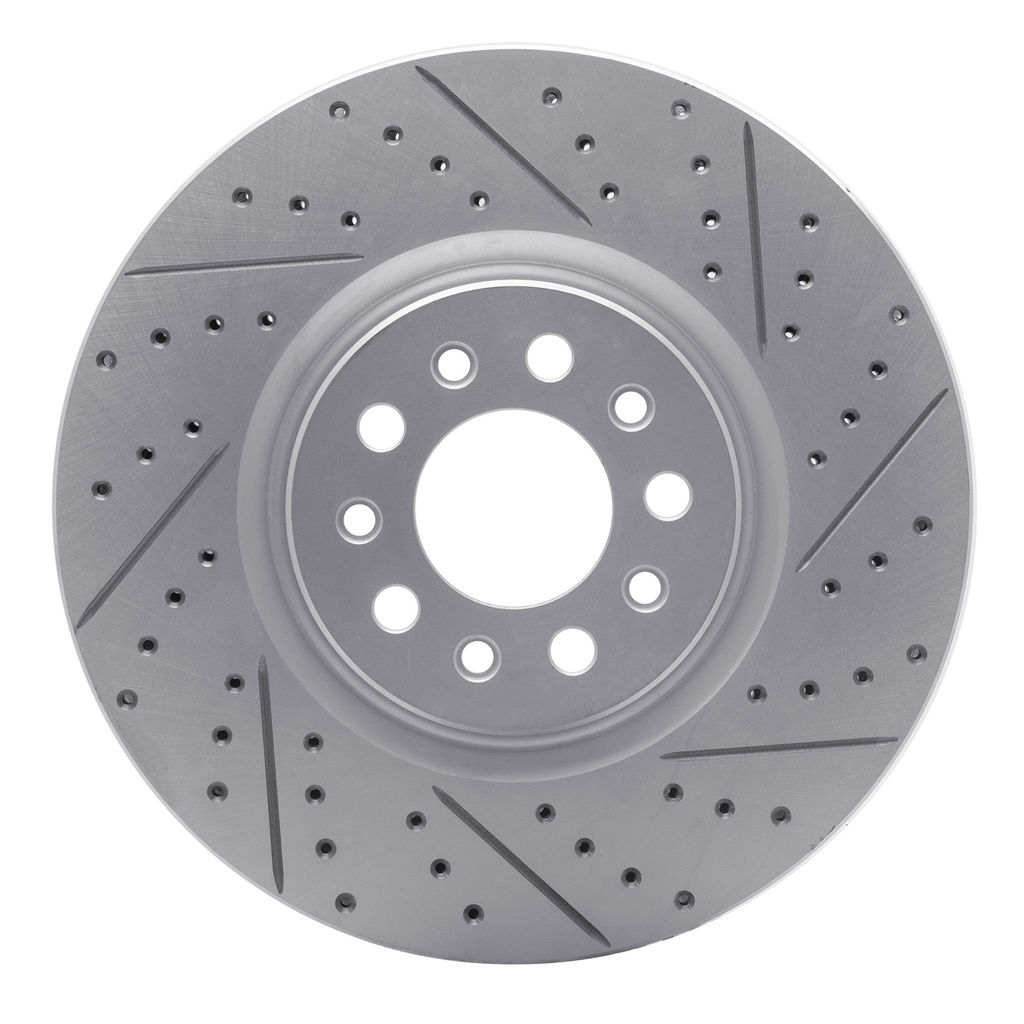 Dynamic Friction 2412-42015 - Brake Kit - Hi Carbon Drilled and Slotted Rotors and 1400 Brake Pads With Hardware