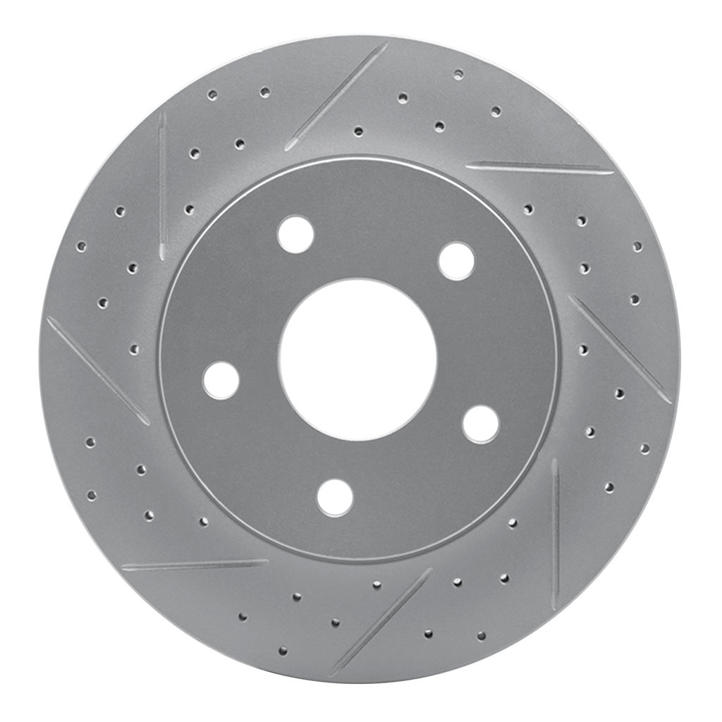 Dynamic Friction 2412-42024 - Brake Kit - Hi Carbon Drilled and Slotted Rotors and 1400 Brake Pads With Hardware
