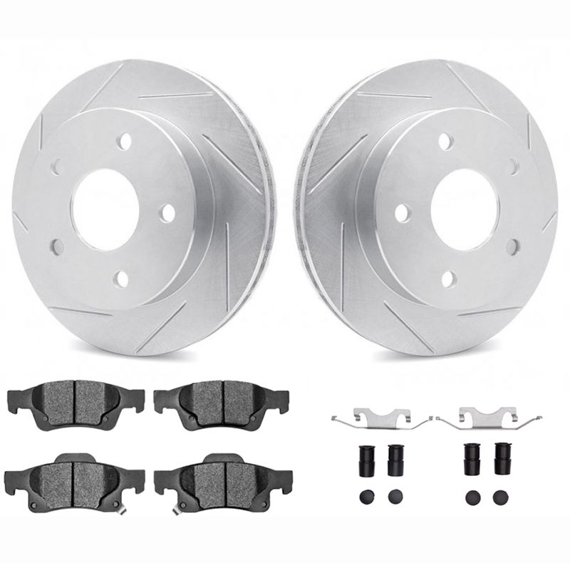 Dynamic Friction 2412-42043 - Brake Kit - Sport Coated Slotted Rotors and Ultimate Truck Brake Pads