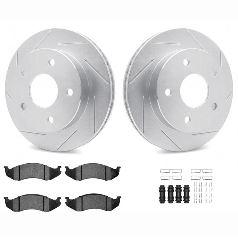 Dynamic Friction 2412-42073 - Brake Kit - Sport Coated Slotted Rotors and Ultimate Truck Brake Pads