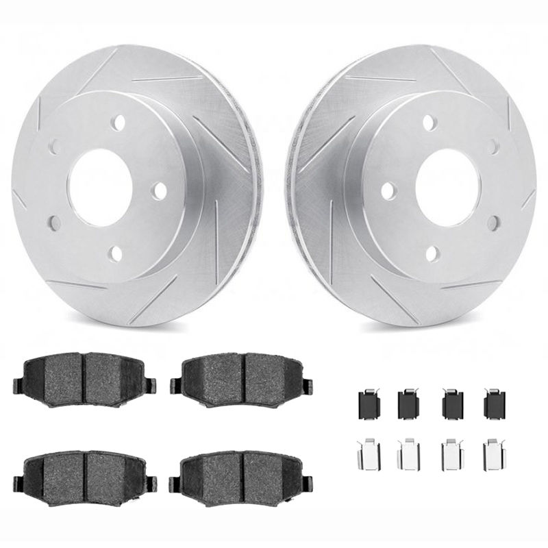 Dynamic Friction 2412-42088 - Brake Kit - Sport Coated Slotted Rotors and Ultimate Truck Brake Pads