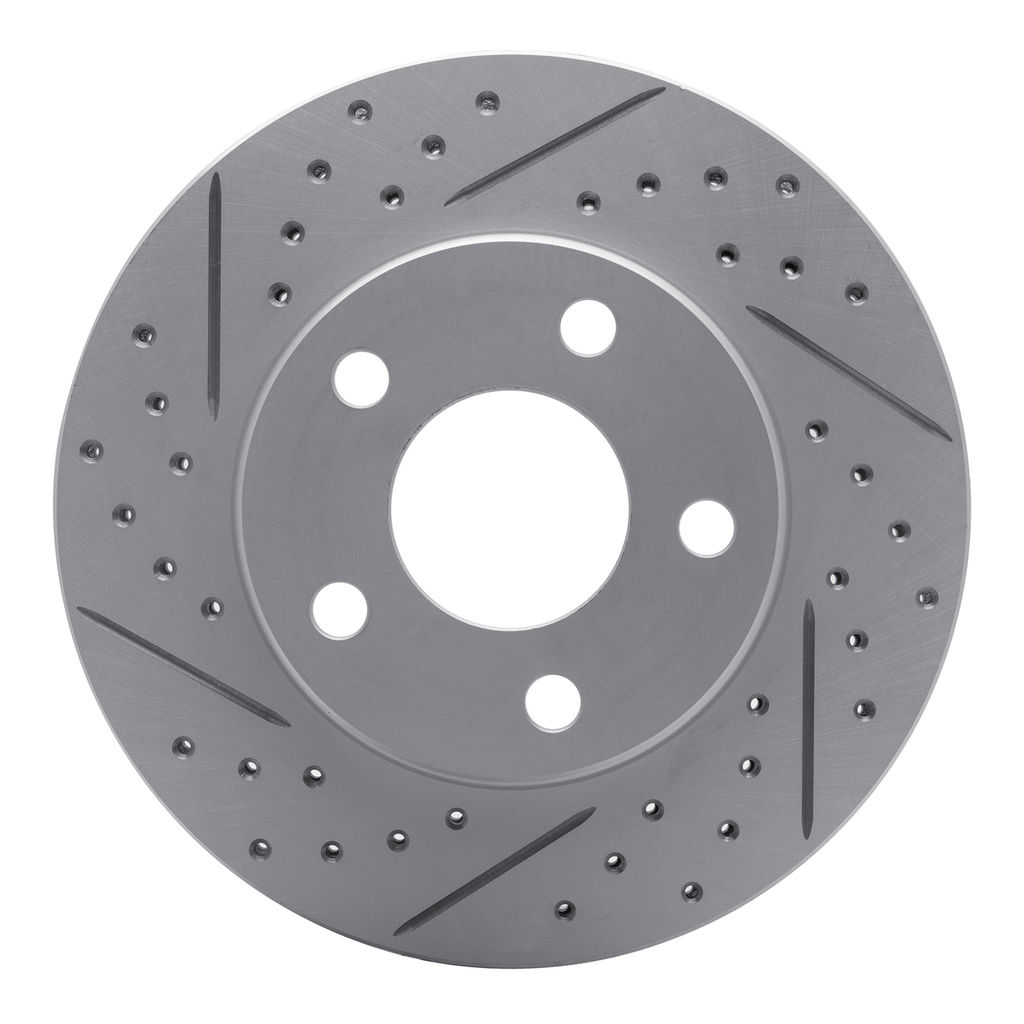 Dynamic Friction 2412-47002 - Brake Kit - Hi Carbon Drilled and Slotted Rotors and 1400 Brake Pads With Hardware