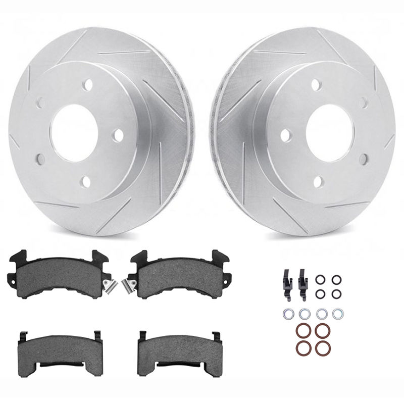 Dynamic Friction 2412-47018 - Brake Kit - Sport Coated Slotted Rotors and Ultimate Truck Brake Pads