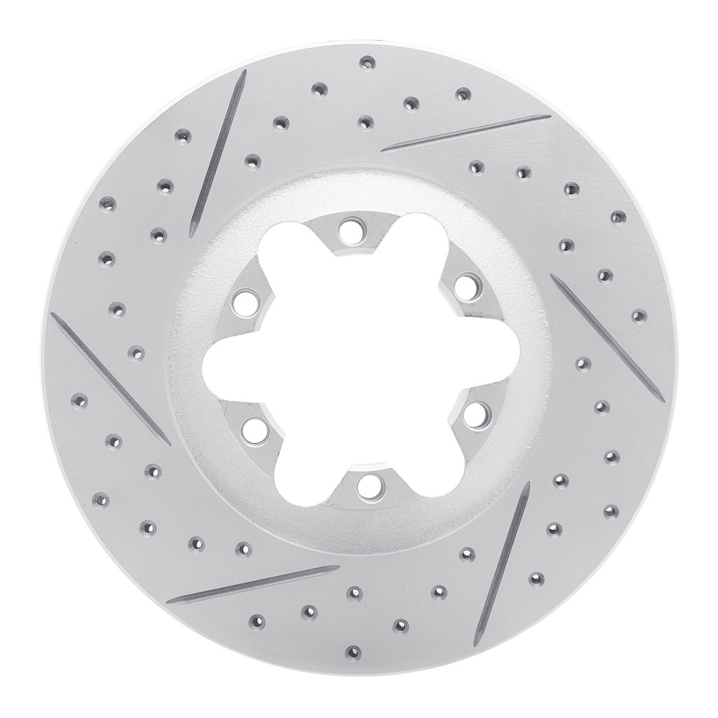 Dynamic Friction 2412-48022 - Brake Kit - Hi Carbon Drilled and Slotted Rotors and 1400 Brake Pads With Hardware