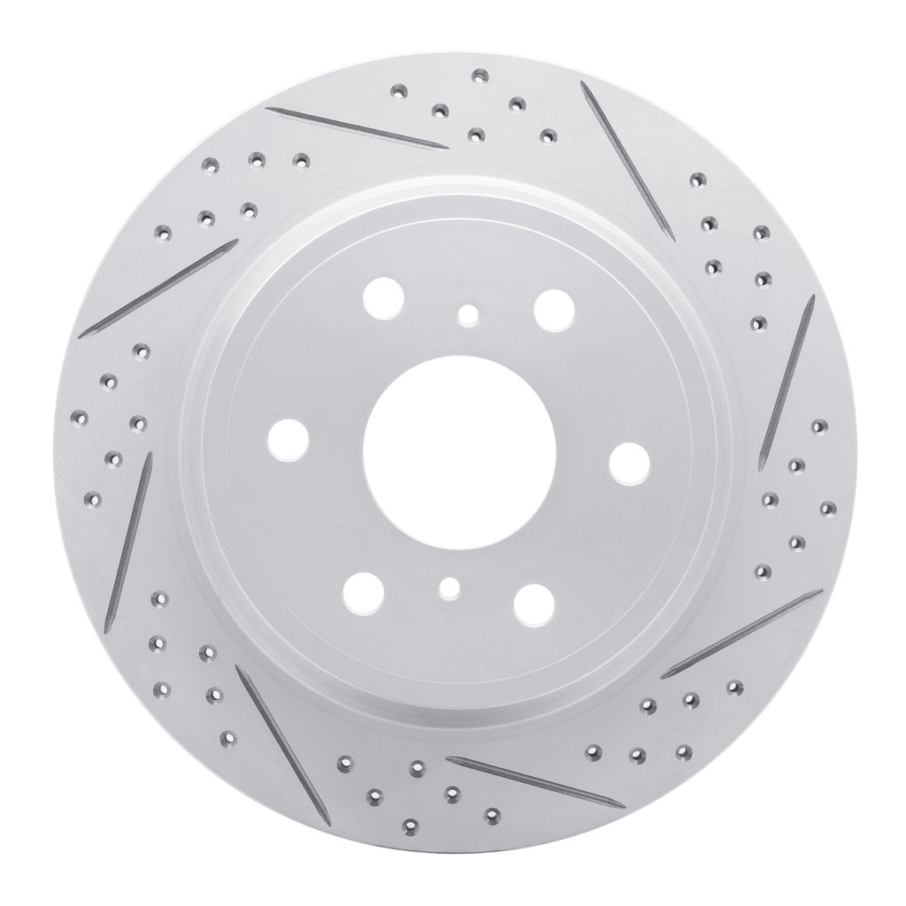 Dynamic Friction 2412-48028 - Brake Kit - Hi Carbon Drilled and Slotted Rotors and 1400 Brake Pads With Hardware