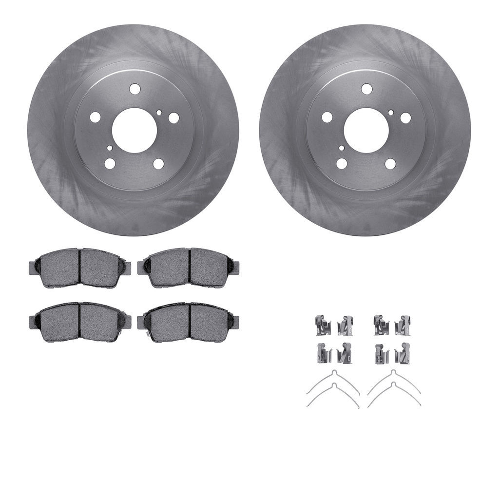 Dynamic Friction 6312-76093 - Front Brake Kit - Quickstop Rotors and 3000 Ceramic Brake Pads with Hardware