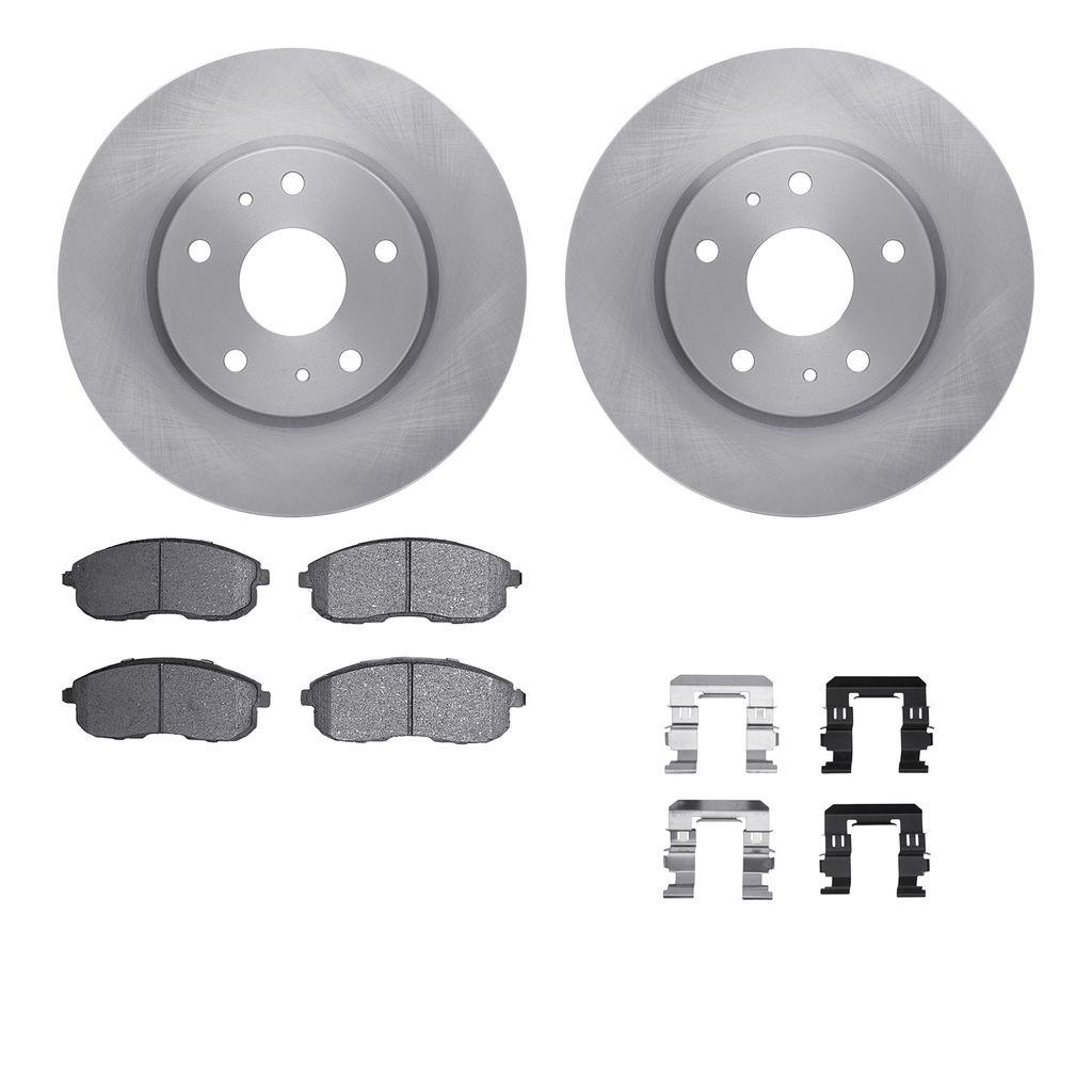 Dynamic Friction 6512-01035 - Front Brake Kit - Quickstop Rotors and 5000 Brake Pads With Hardware