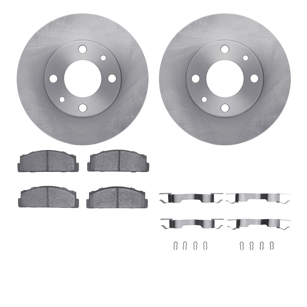 Dynamic Friction 6512-07010 - Brake Kit - Rotors with 5000 Advanced Brake Pads includes Hardware