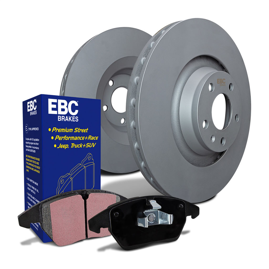 EBC Brakes S1KF1002 - S1 Ultimax Disc Brake Pad Set and RK Smooth Disc Brake Rotors Kit, 2-Wheel Set