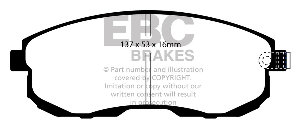 EBC Brakes DP51636NDX - Bluestuff NDX Full Race Disc Brake Pad Set, 2-Wheel Set