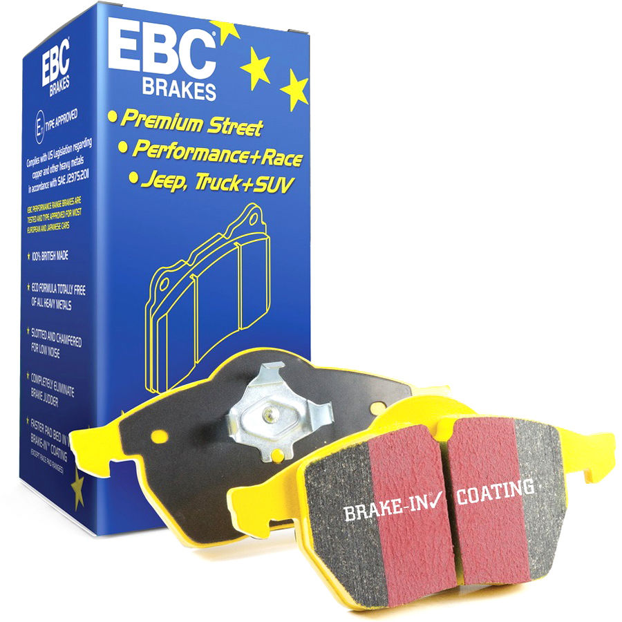 EBC Brakes S13KF1019 - S13 Yellowstuff Disc Brake Pad Set and RK Smooth Disc Brake Rotors, 2-Wheel Set