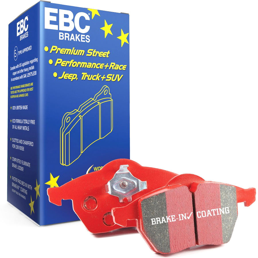 EBC Brakes S4KF1150 - S4 Redstuff Disc Brake Pad Set and USR Sport Slotted Brake Rotors, 2-Wheel Set