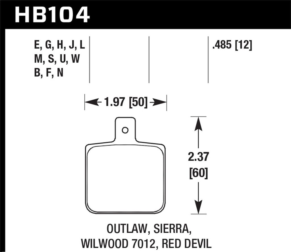 Hawk Performance HB104F.485 - HPS Performance Street Brake Pads, 2 Wheel Set