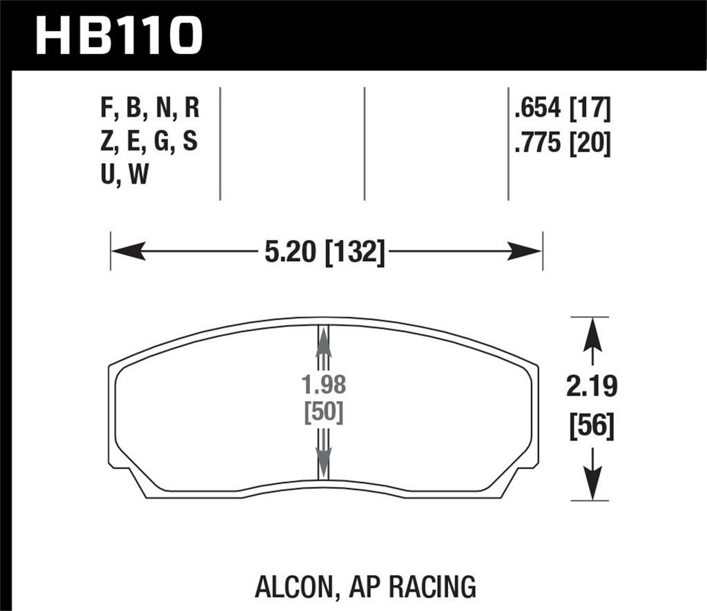 Hawk Performance HB110W.654 - DTC-30 Brake Pads, 2 Wheel Set, Race Use Only