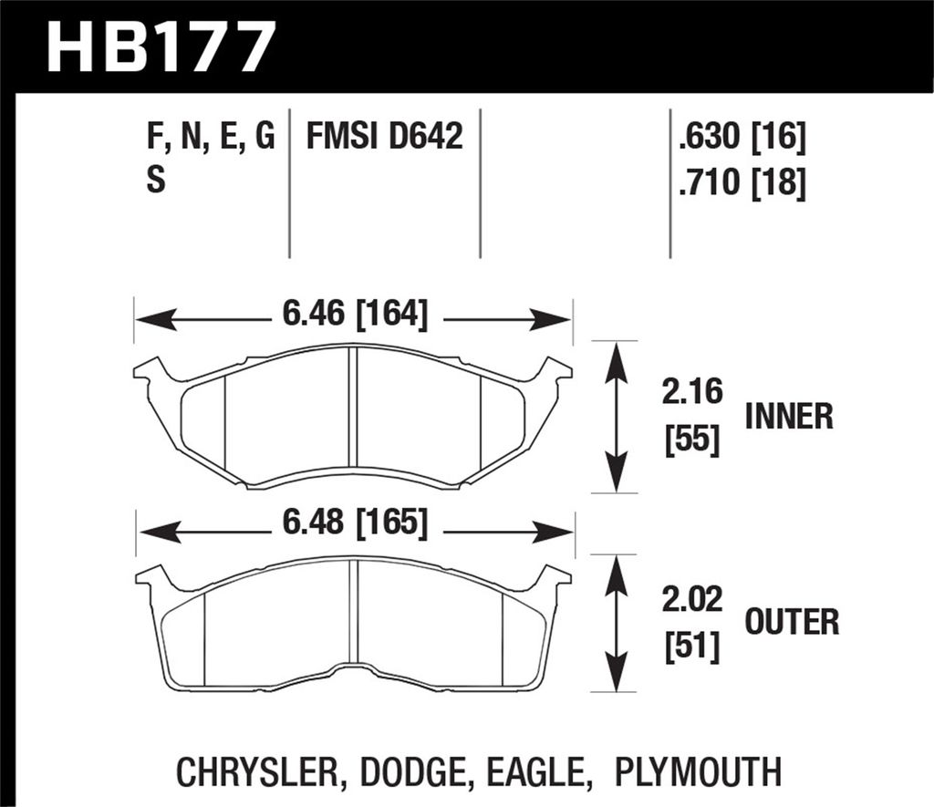 Hawk Performance HB177G.630 - DTC-60 Brake Pads, 2 Wheel Set, Race Use Only