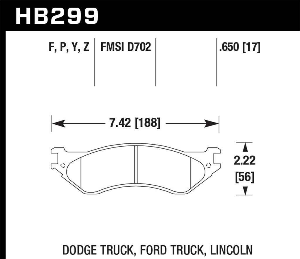 Hawk Performance HB299B.650 - HPS 5.0 Brake Pads, 2 Wheel Set