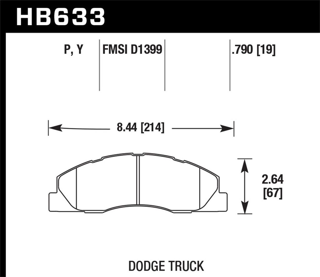 Hawk Performance HB633P.790 - Super Duty Truck Brake Pads, 2 Wheel Set