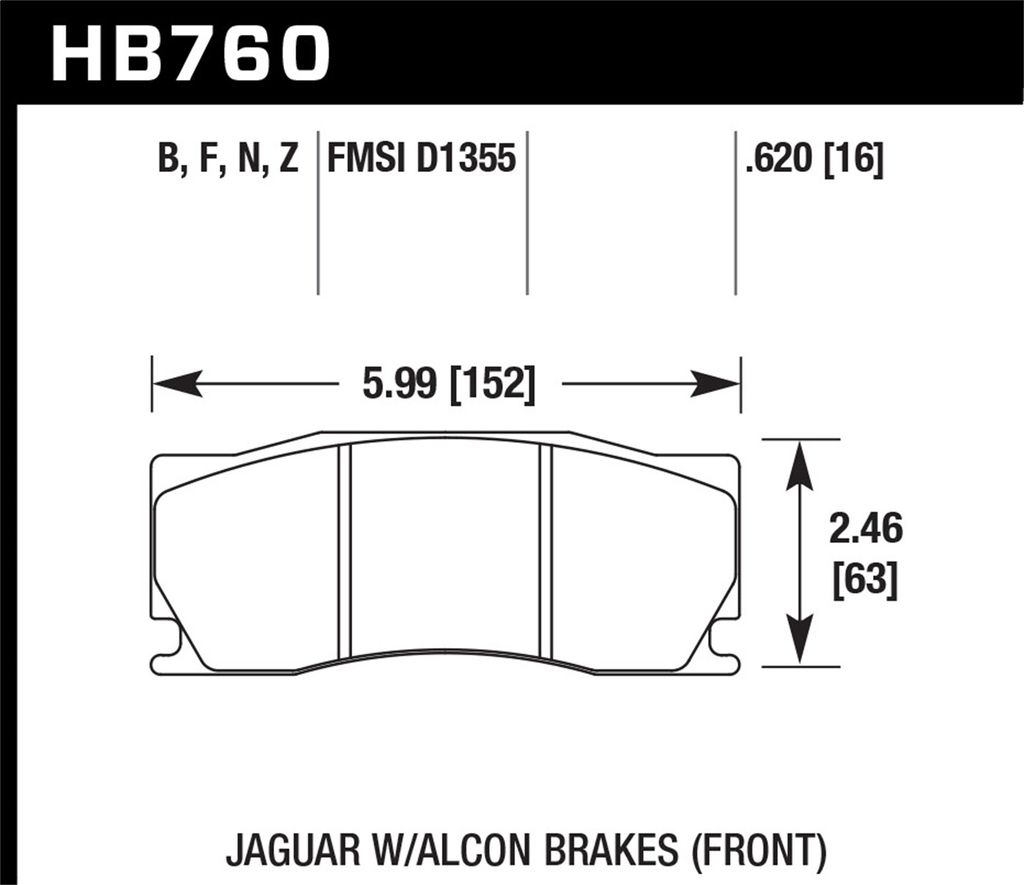 Hawk Performance HB760N.620 - HP Plus Brake Pads, 2 Wheel Set