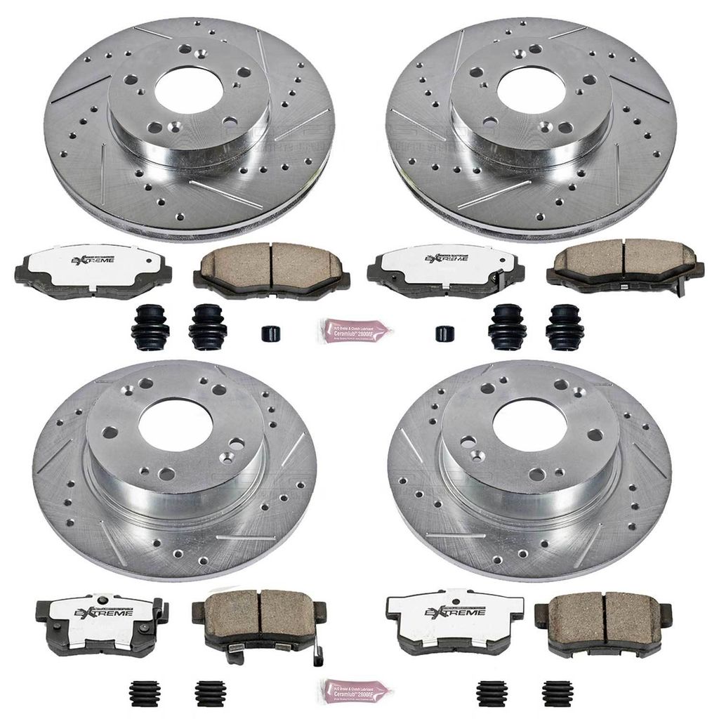 PowerStop K1047-26 - Z26 Drilled and Slotted Brake Rotors and Pads Kit