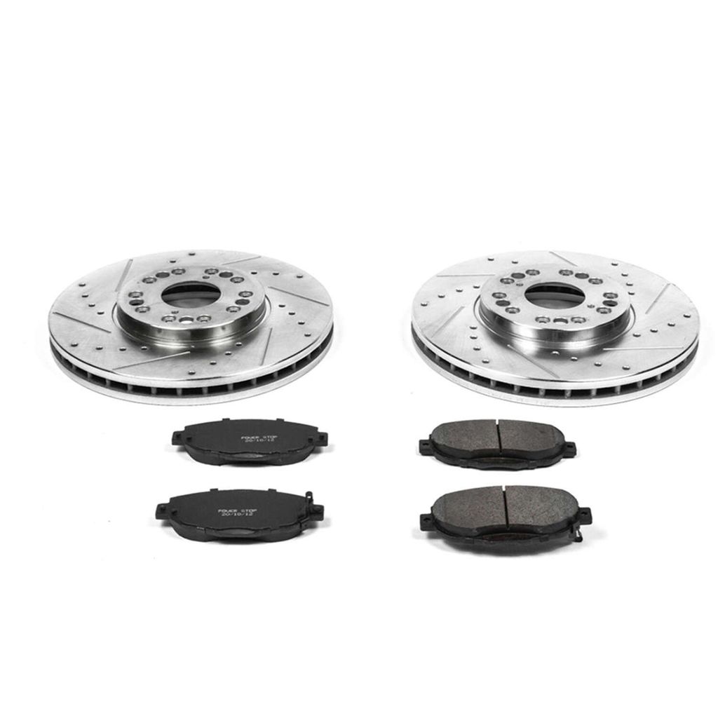 PowerStop K1073 - Z23 Drilled and Slotted Brake Rotors and Pads Kit
