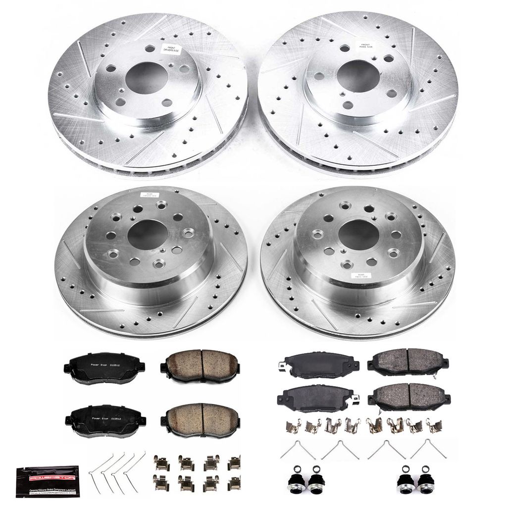 PowerStop K1078 - Z23 Drilled and Slotted Brake Rotors and Pads Kit