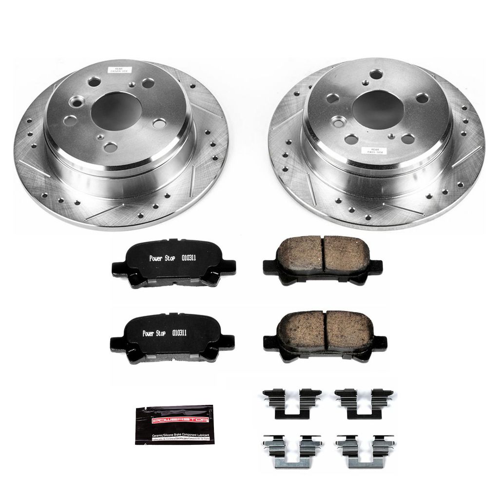 PowerStop K1083 - Z23 Drilled and Slotted Brake Rotors and Pads Kit