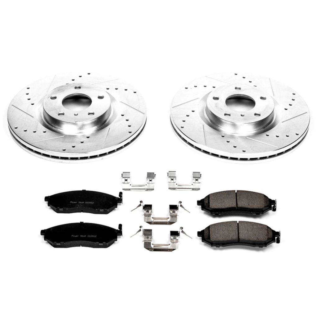 PowerStop K112 - Z23 Drilled and Slotted Brake Rotors and Pads Kit