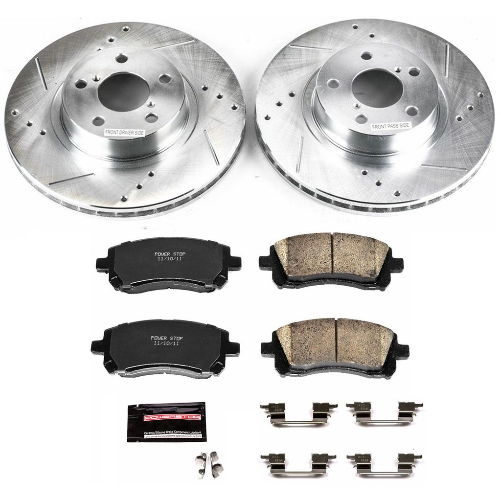 PowerStop K1120 - Z23 Drilled and Slotted Brake Rotors and Pads Kit