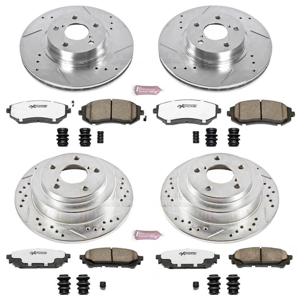 PowerStop K1127-26 - Z26 Drilled and Slotted Brake Rotors and Pads Kit