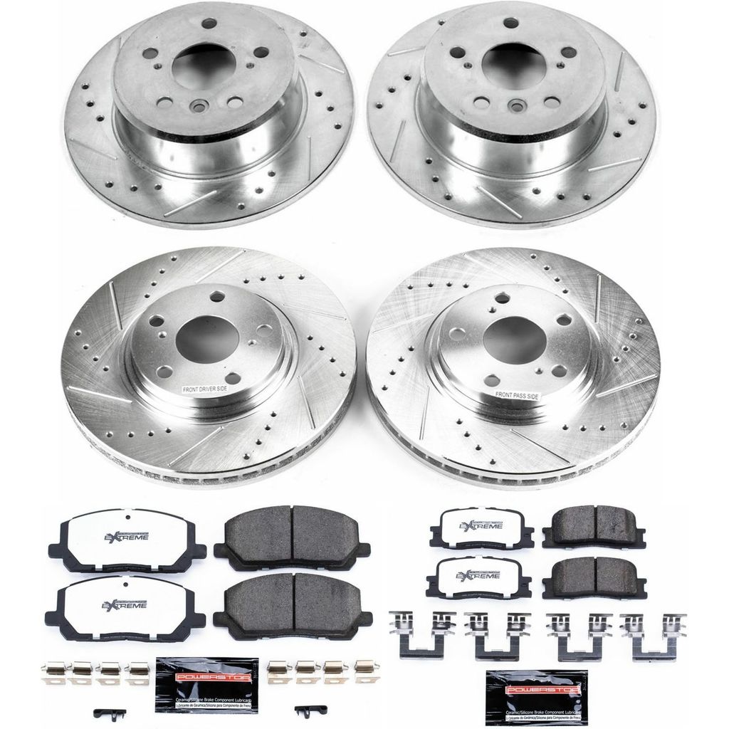 PowerStop K1139-36 - Z36 Drilled and Slotted Truck and Tow Brake Rotors and Pads Kit