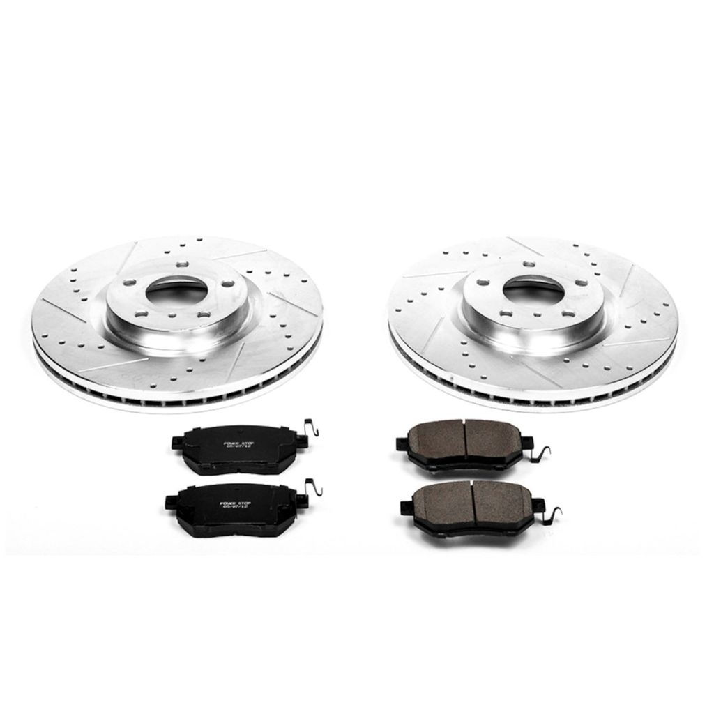 PowerStop K116 - Z23 Drilled and Slotted Brake Rotors and Pads Kit